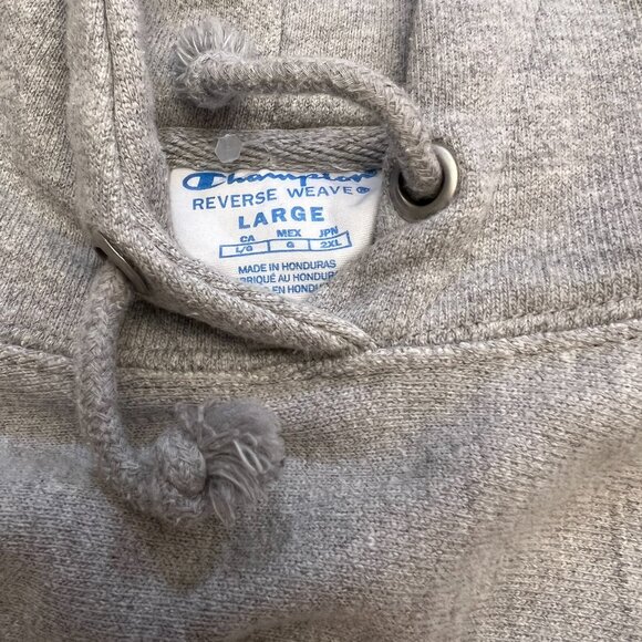 Champion Sweatshirt Adult Large Gray Big C Reverse Weave Hoodie - Picture 3 of 3